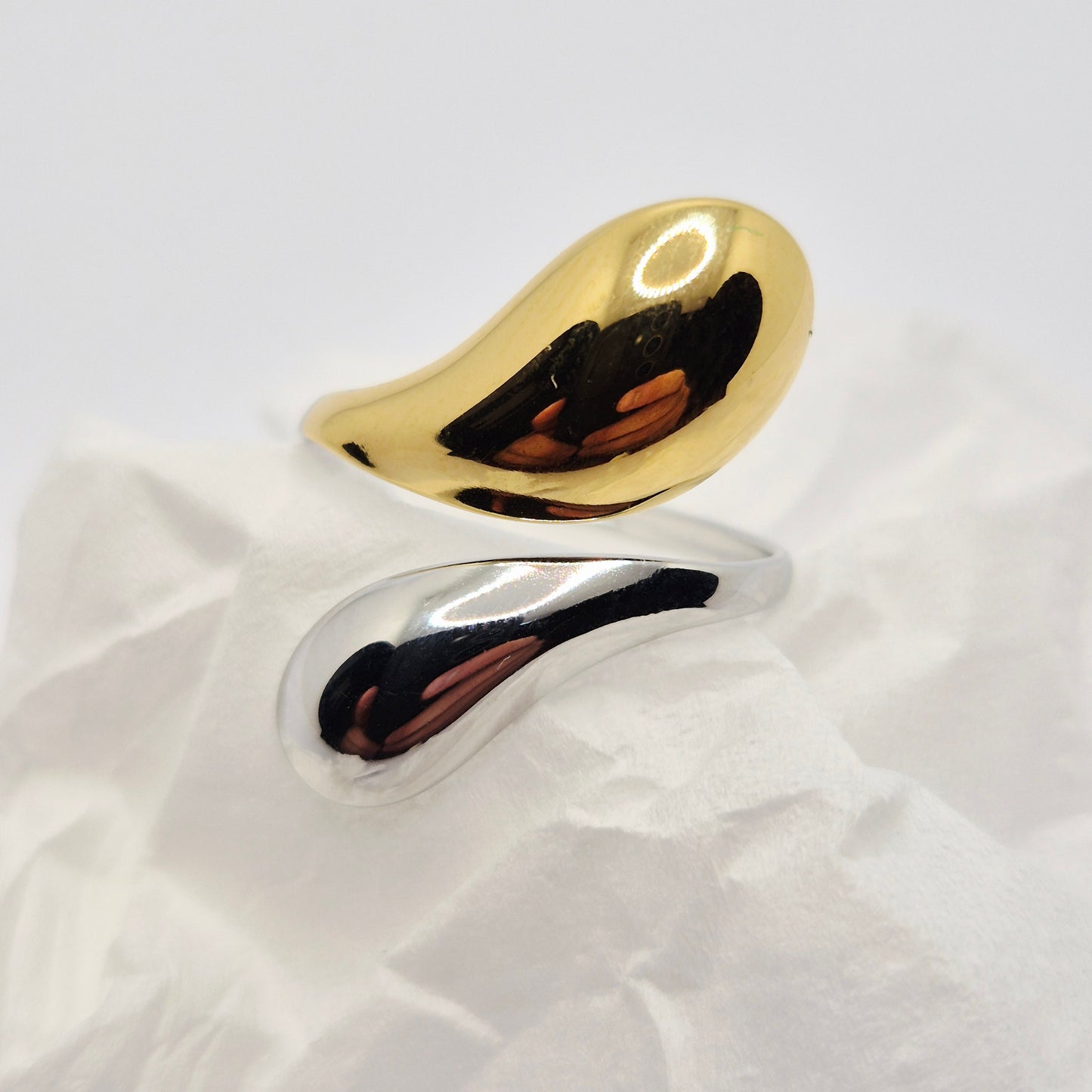 Gold + Silver Mykonos Ring