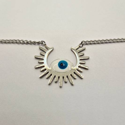 Silver Sunny Eye Necklace