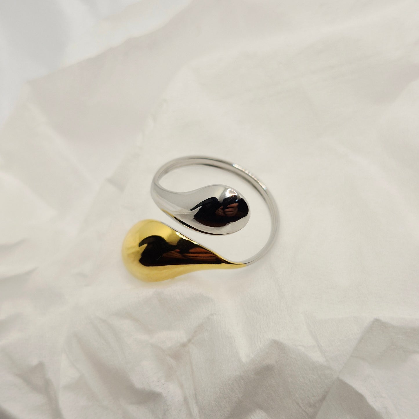Gold + Silver Mykonos Ring